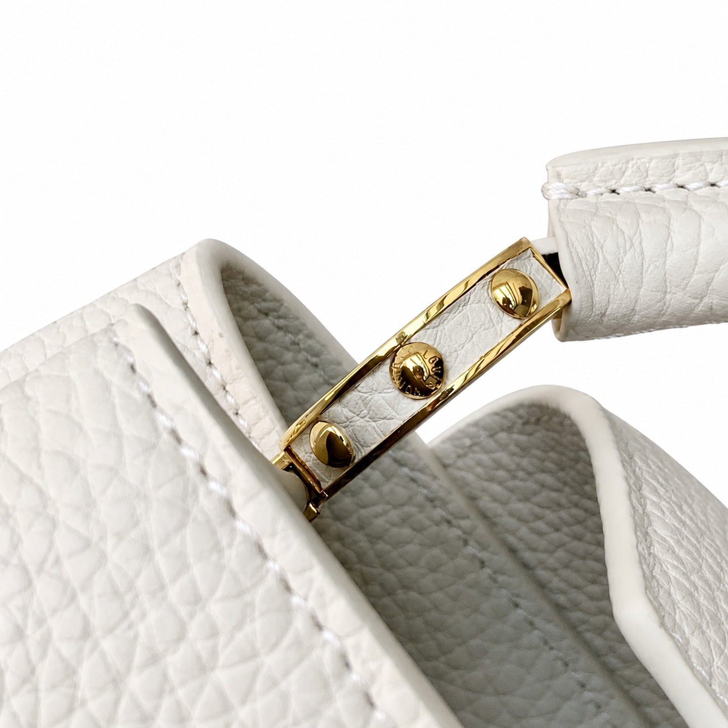 Louis Vuitton Capucines Mini Leather White Handbag