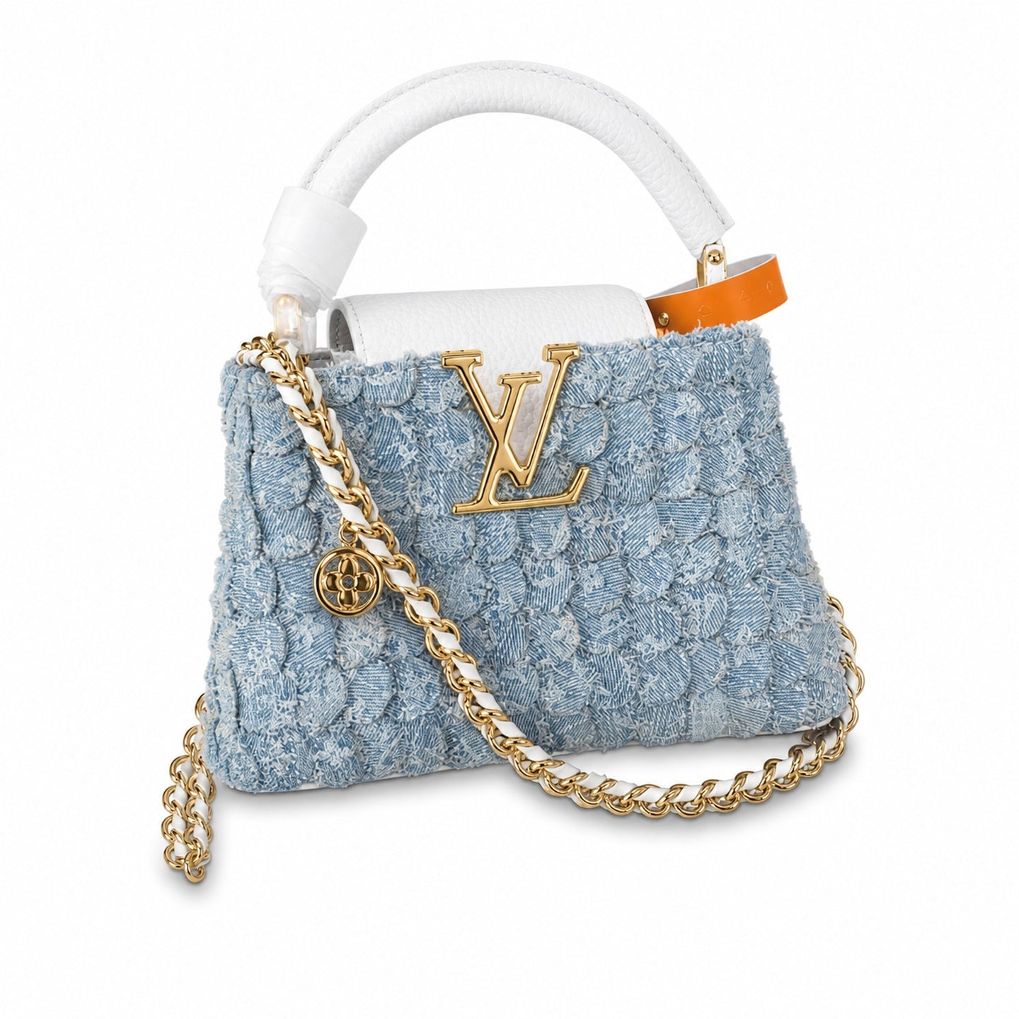 Louis Vuitton Capucines Mini Denim Leather Handbag