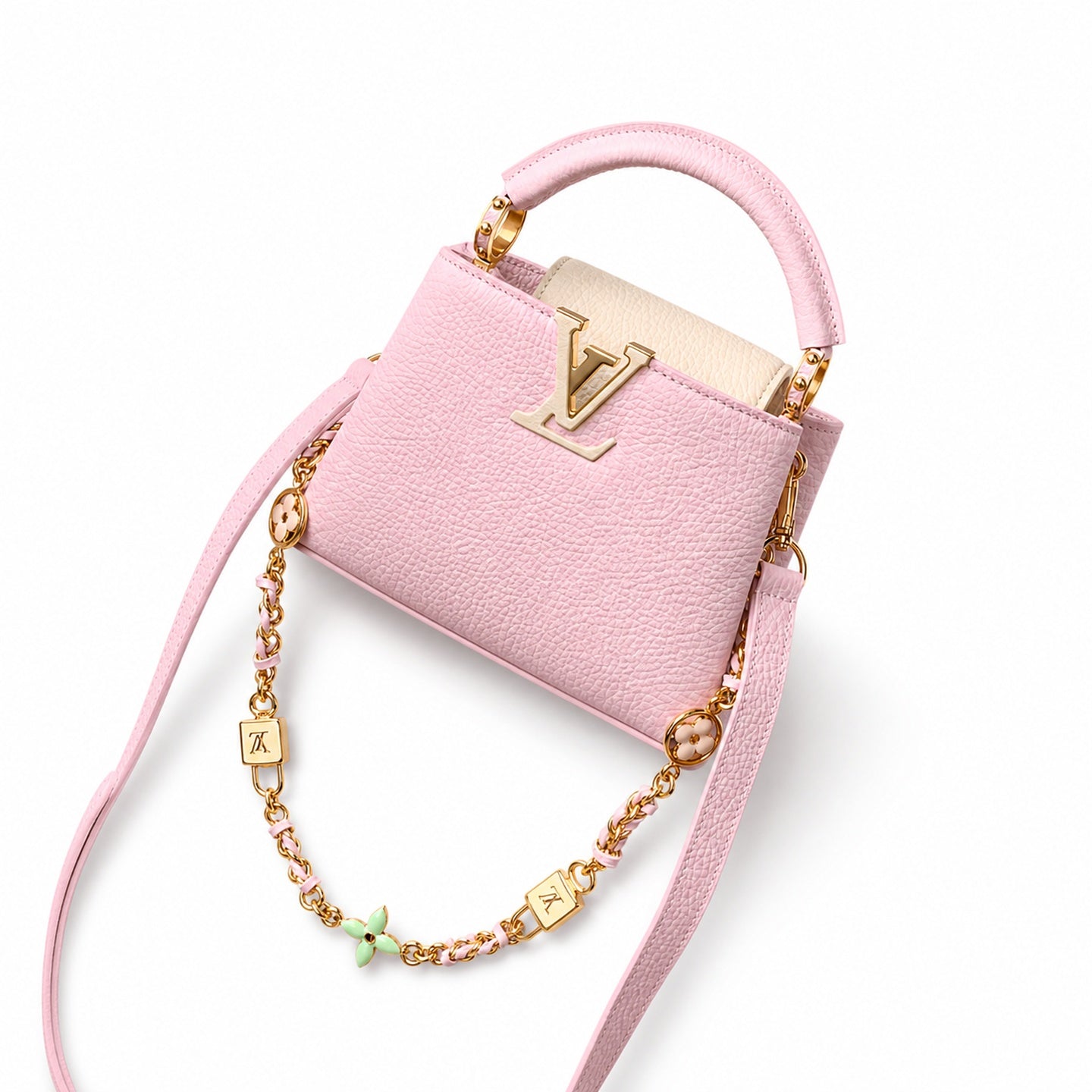 Louis Vuitton Capucines Mini Leather Pink Handbag