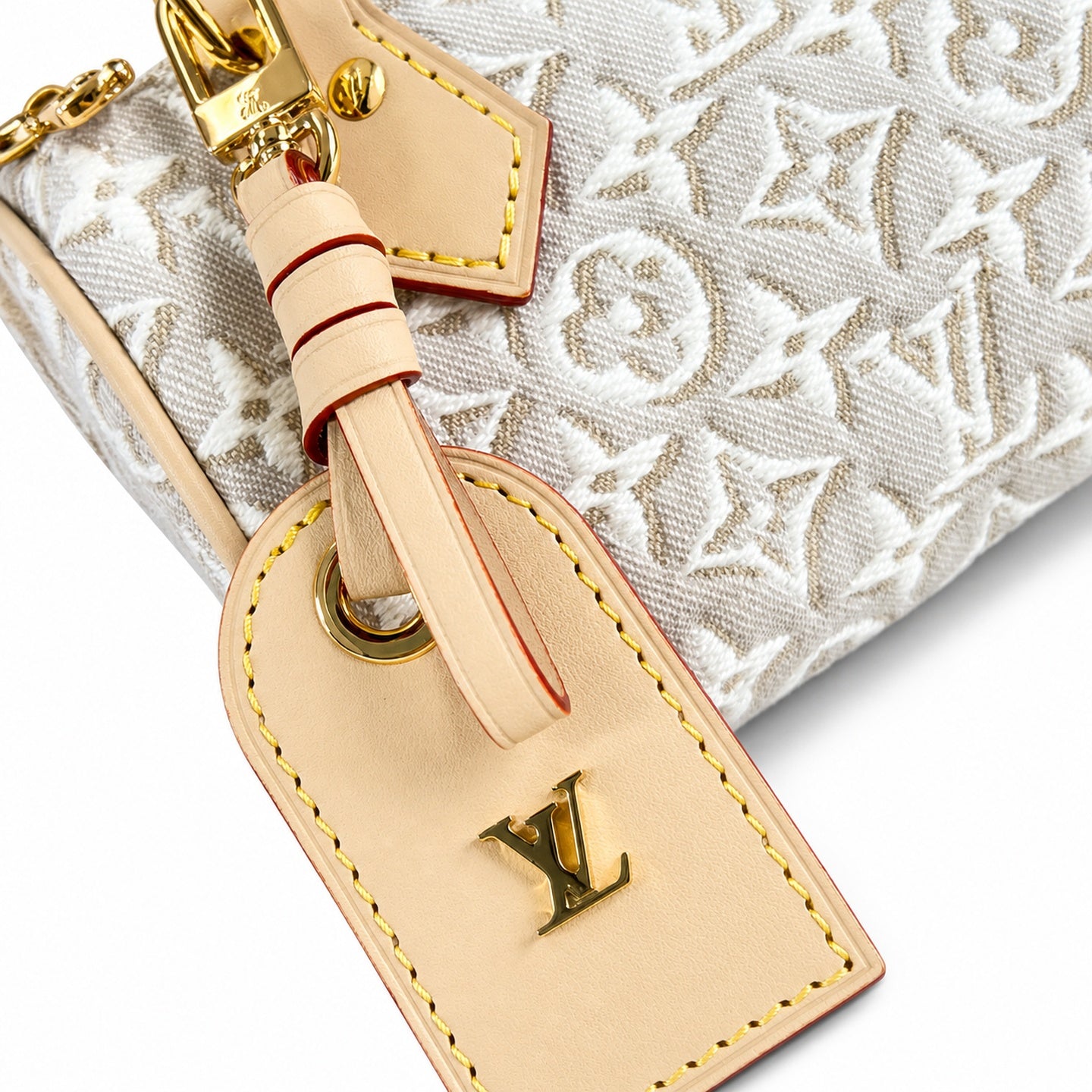 Louis Vuitton Speedy Canvas Jacquard Leather Handbag