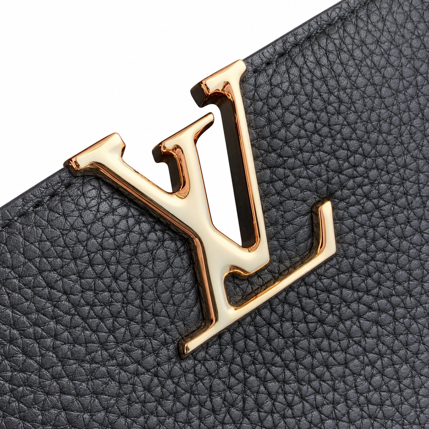 Louis Vuitton Capucines Mini Leather Black Handbag