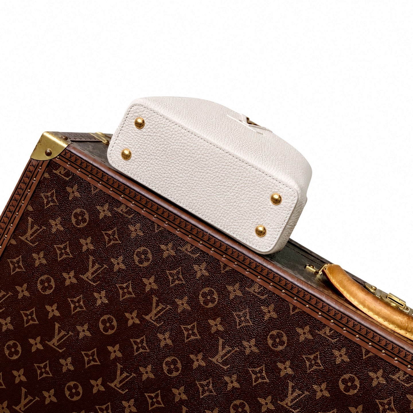Louis Vuitton Capucines Mini Leather White Handbag