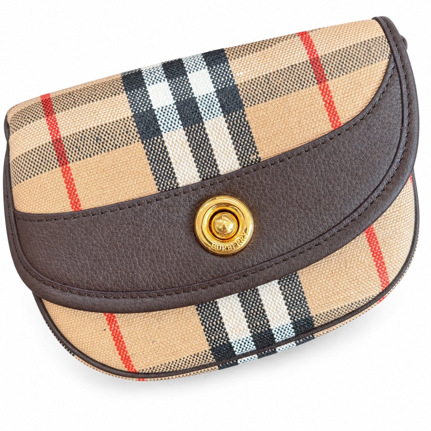 Burberry Highlands Mini Cotton Leather Bag