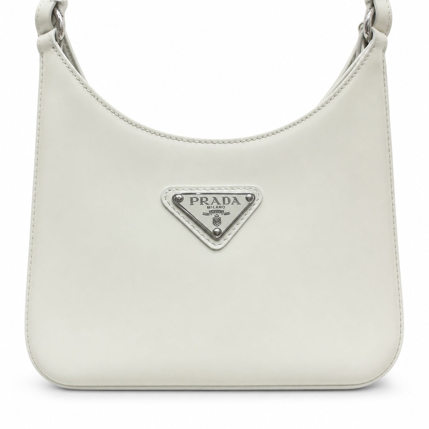 Prada Cleo Large Nylon Leather Bag