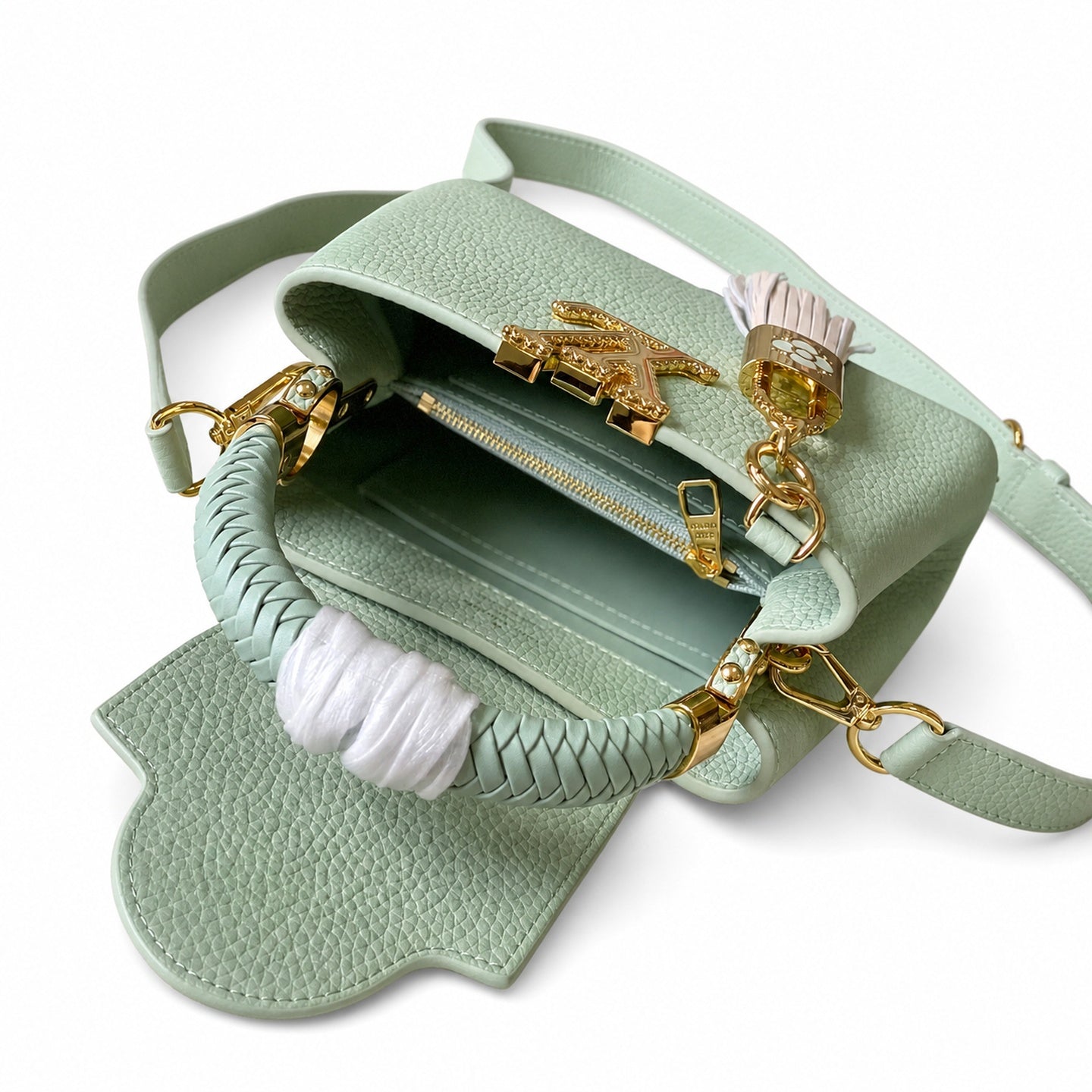 Louis Vuitton Capucines Mini Leather Green Handbag