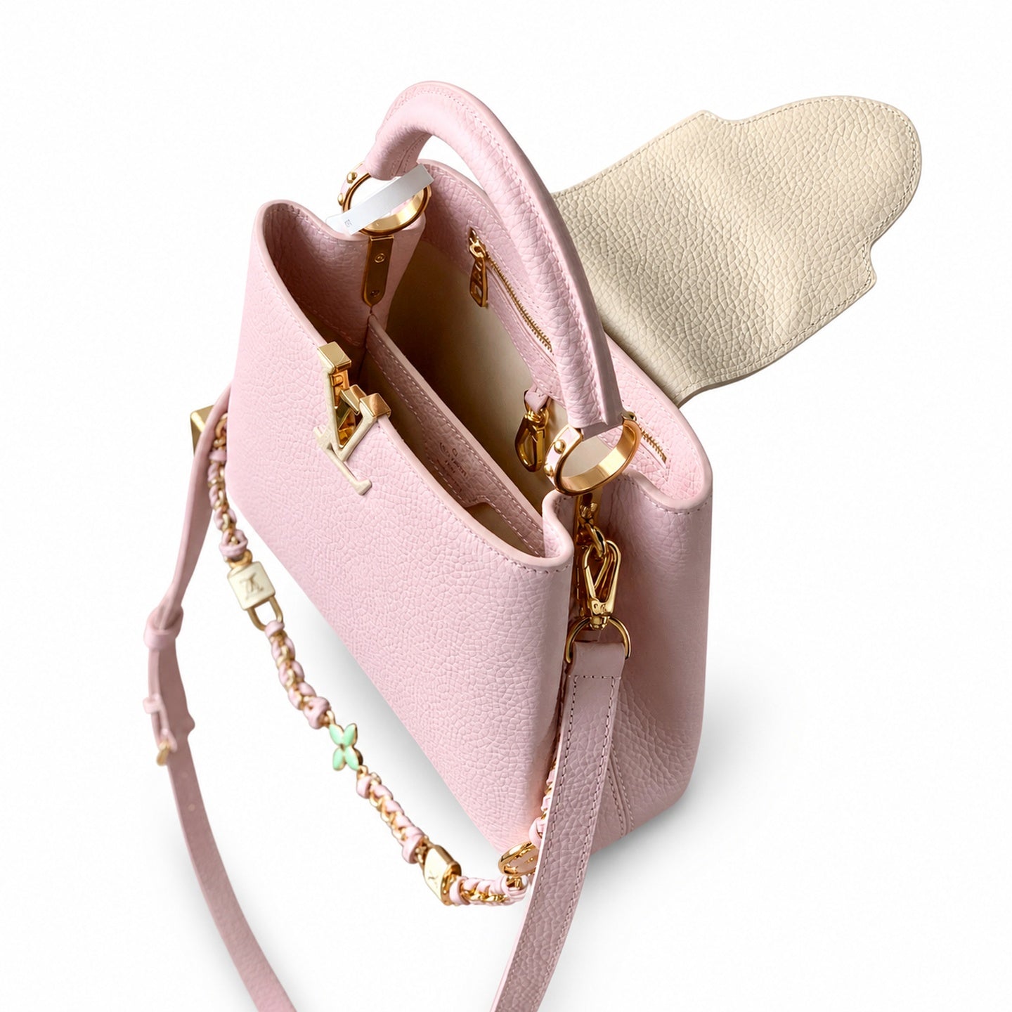 Louis Vuitton Capucines Small Leather Pink Handbag