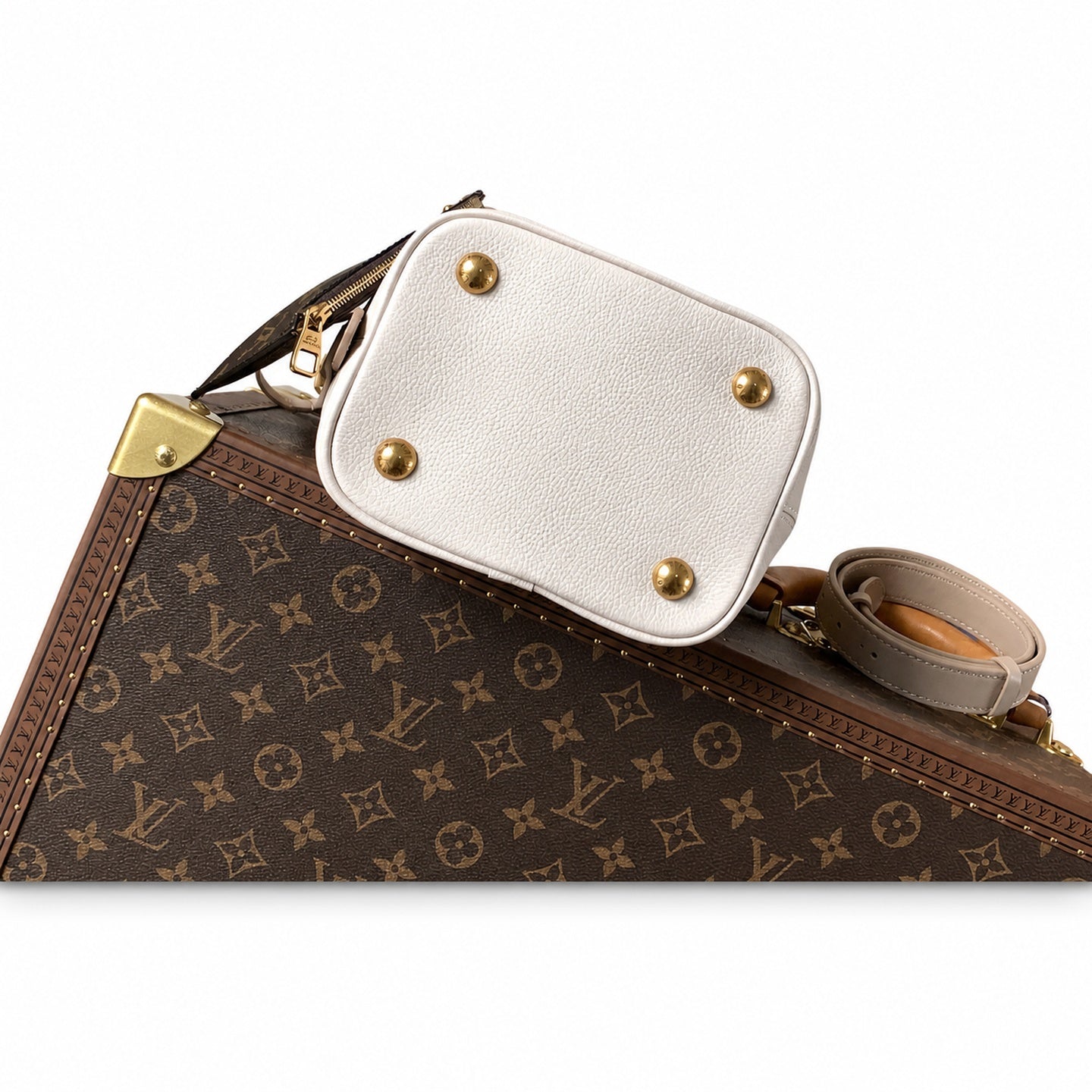 Louis Vuitton Low Key Leather Black White Brown Handbag