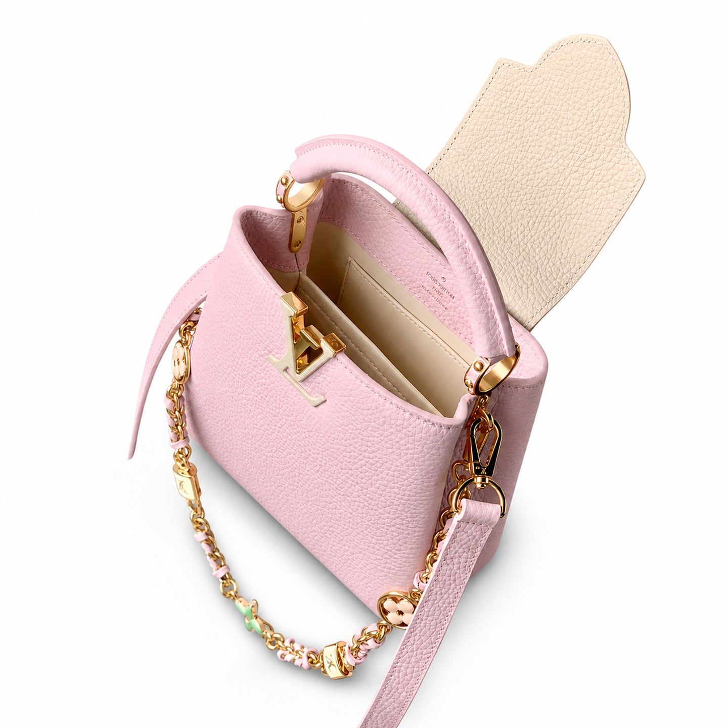 Louis Vuitton Capucines Mini Leather Pink Handbag