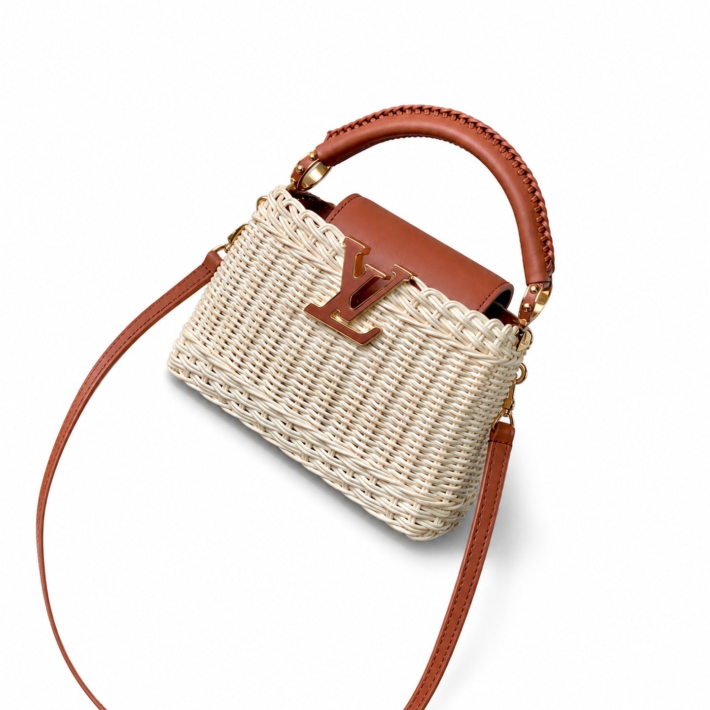 Louis Vuitton Capucines Mini Leather Brown Handbag