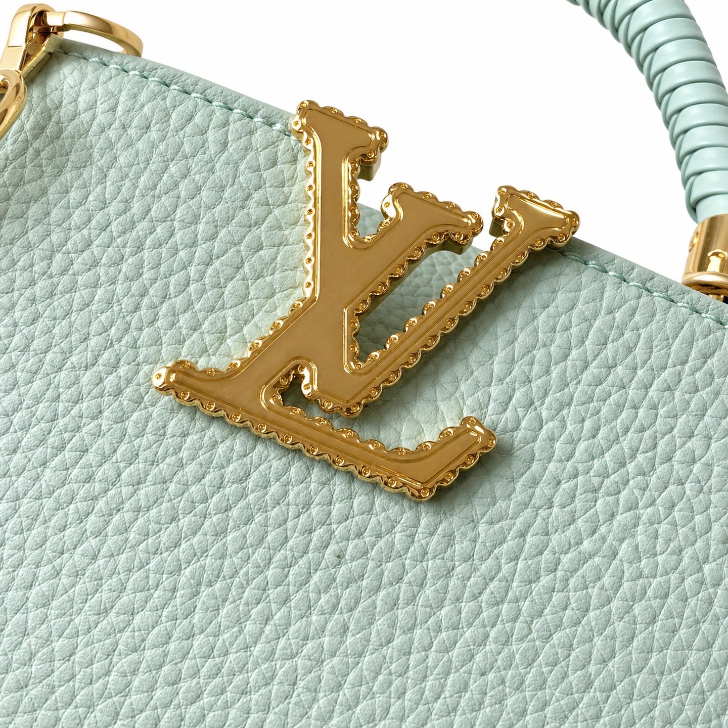 Louis Vuitton Capucines Mini Leather Green Handbag