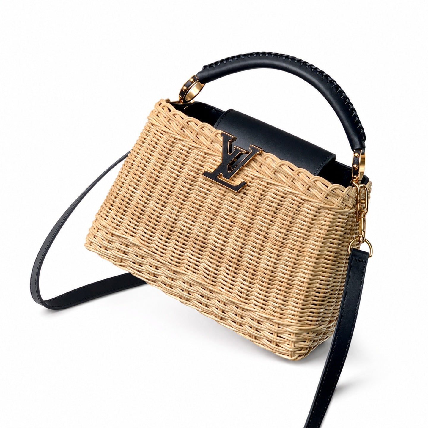 Louis Vuitton Capucines Small Blue Handbag