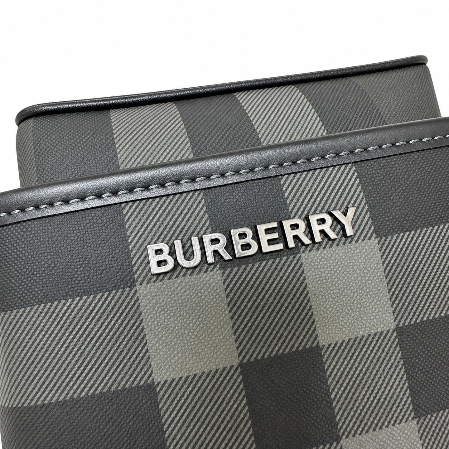 Burberry Leather Check Crossbody Bag
