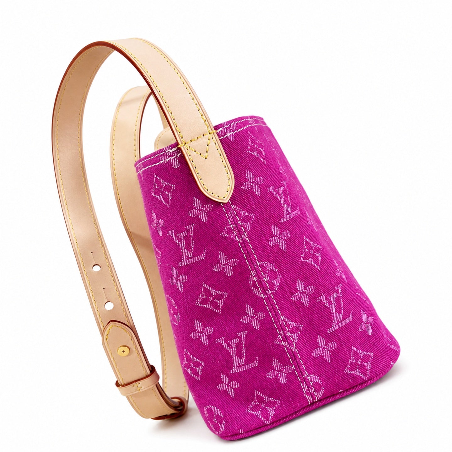 Louis Vuitton All In Denim Leather Red Handbag