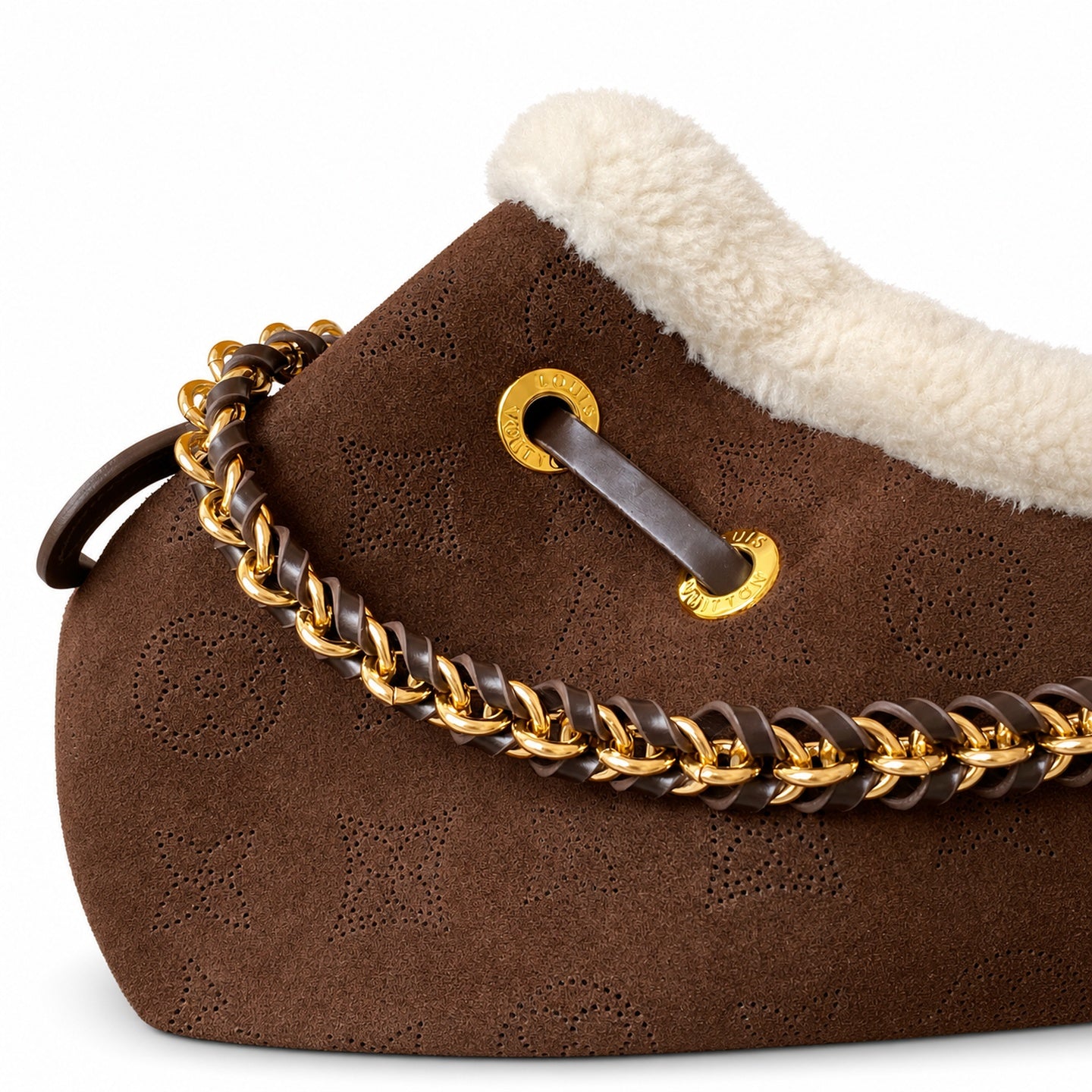 Louis Vuitton Zippy Suede Leather Handbag