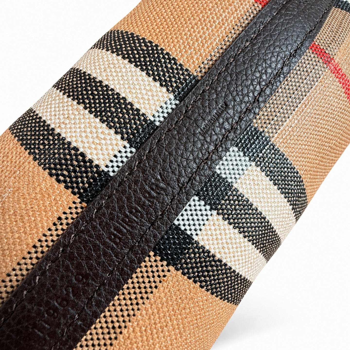 Burberry Reversible Mini Cotton Leather Check Tote Bag