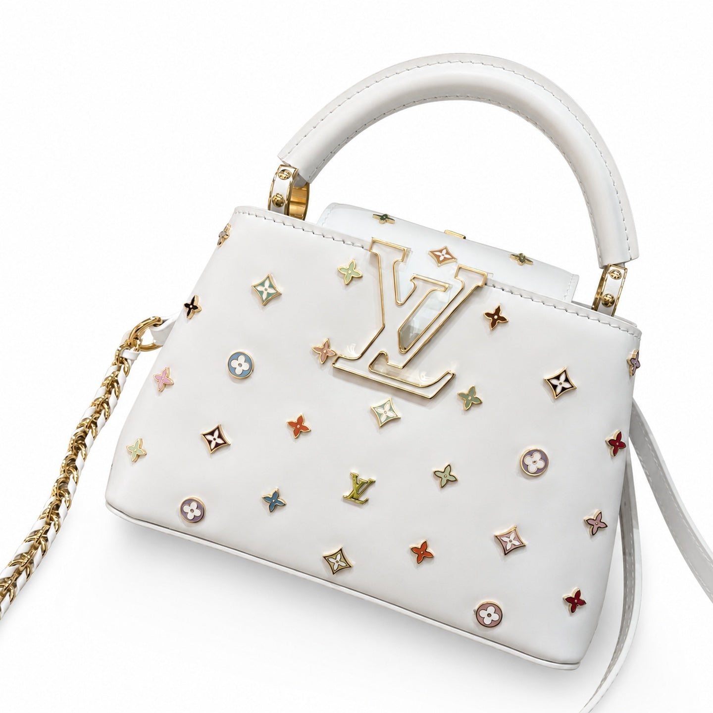 Louis Vuitton Capucines Takashi Murakami Leather Handbag