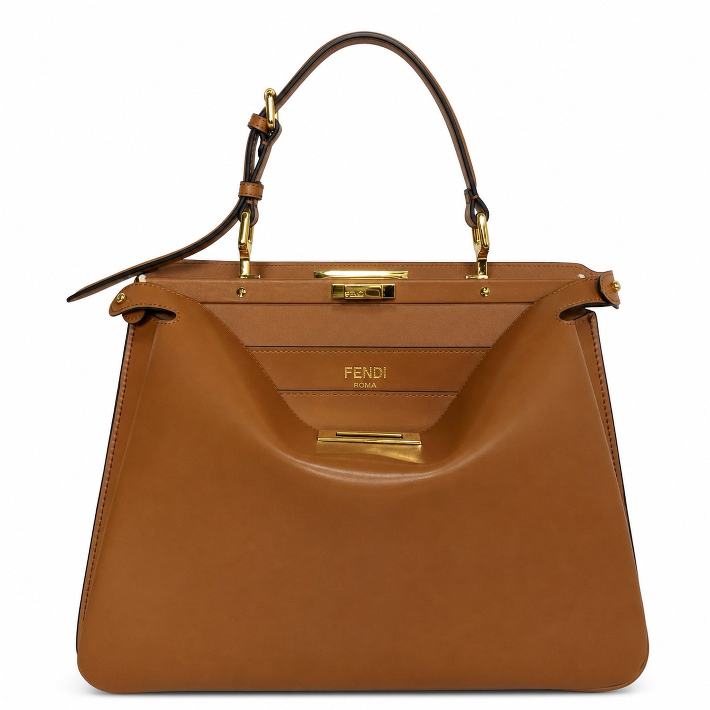 Fendi Peekaboo Soft Large Velvet Leather Handbag