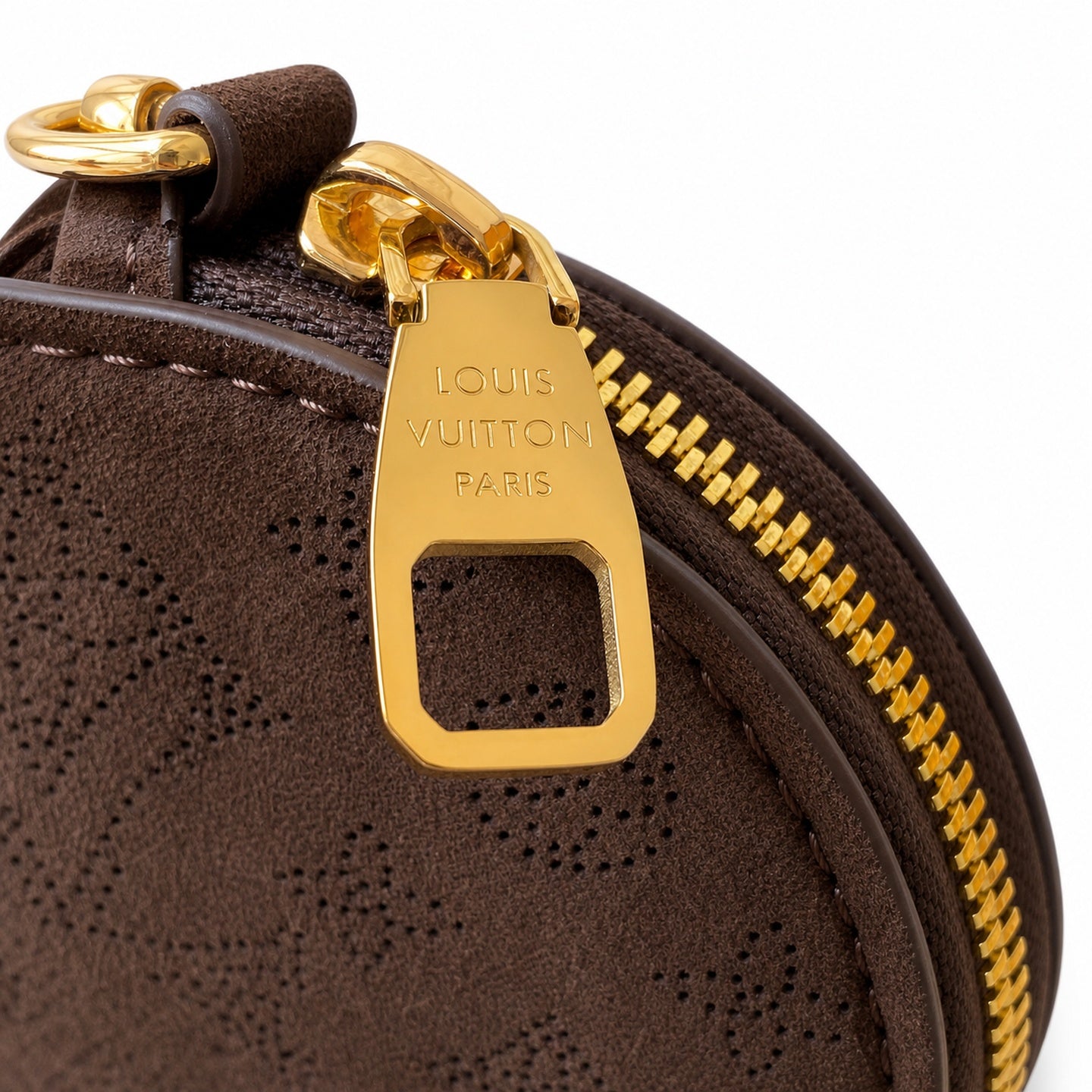 Louis Vuitton Zippy Suede Leather Handbag