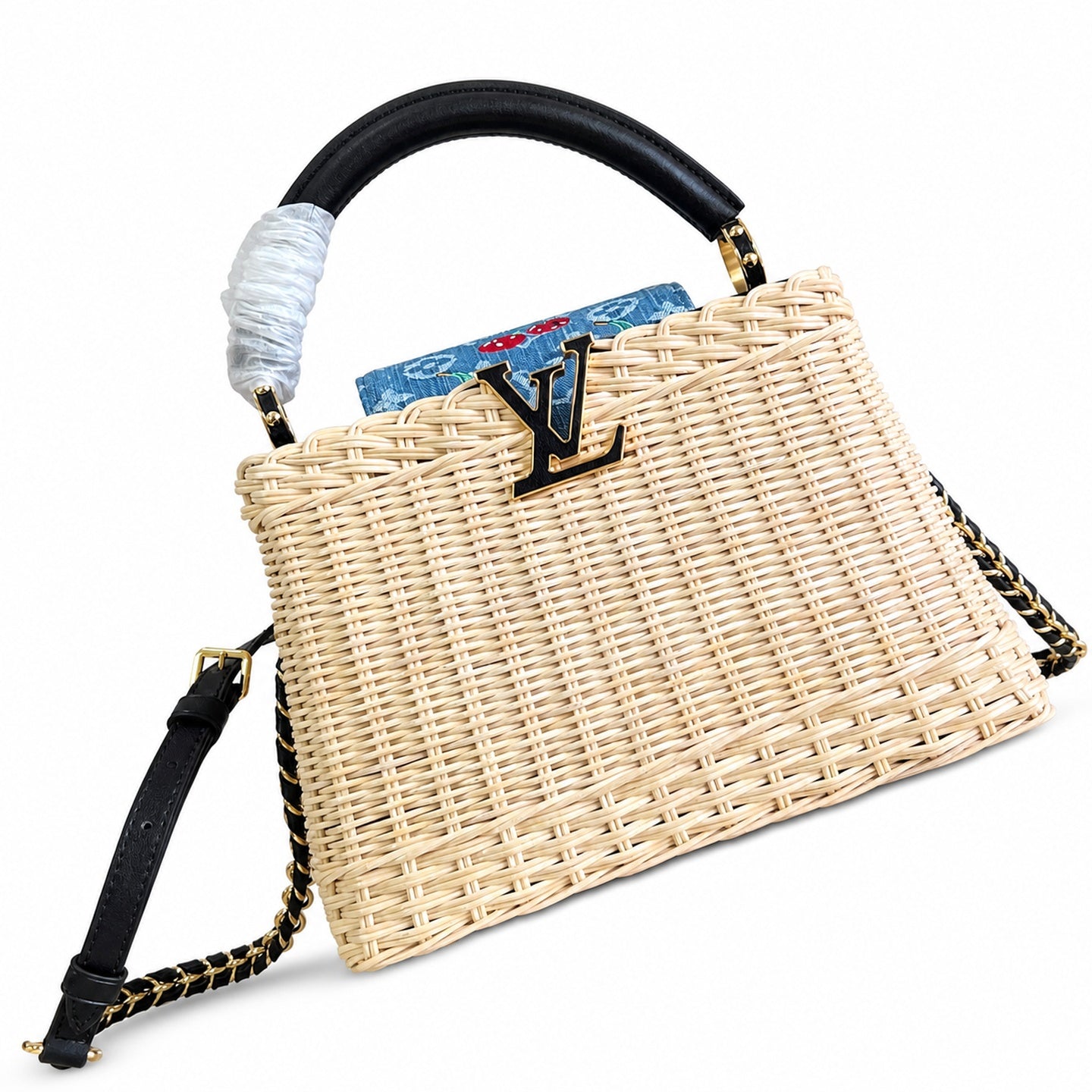Louis Vuitton Capucines Takashi Murakami Small Black Handbag