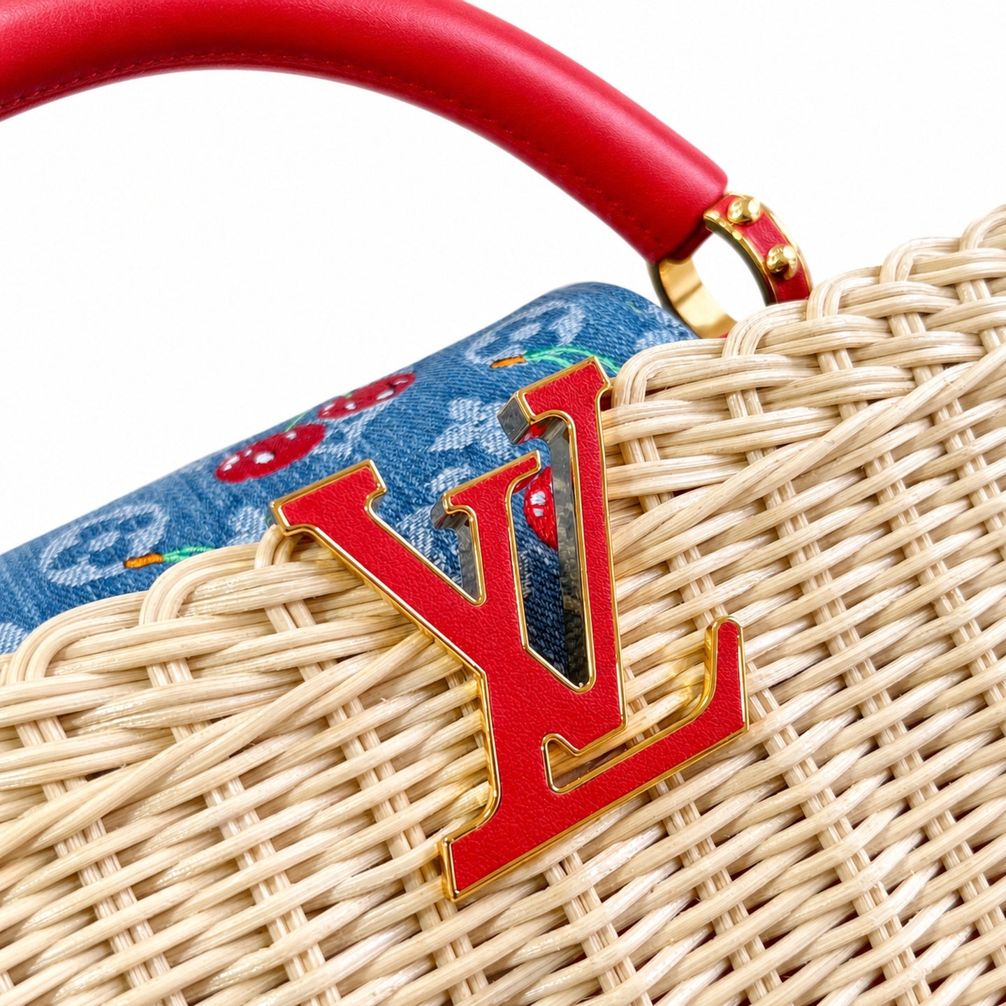 Louis Vuitton Capucines Takashi Murakami Mini Red Handbag