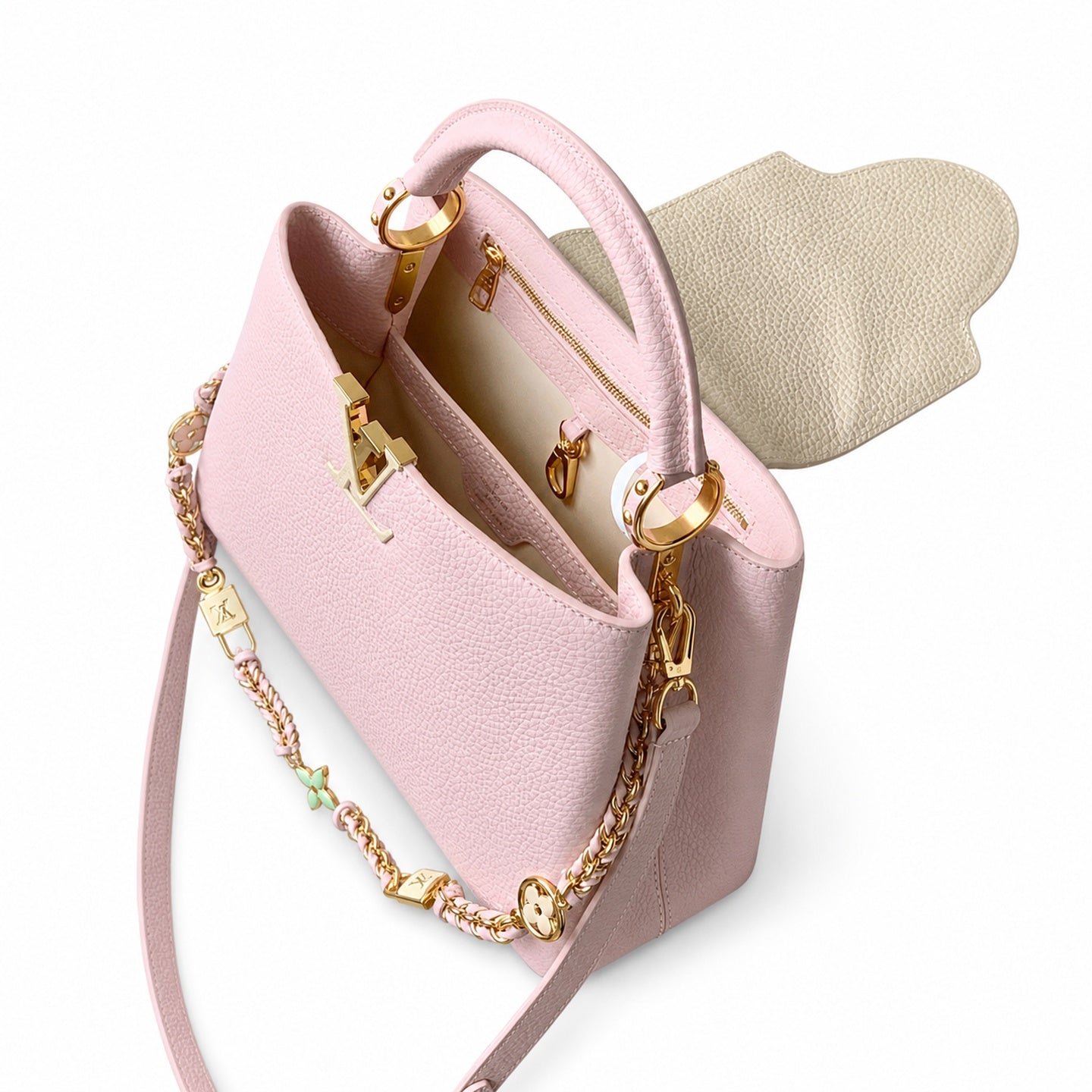 Louis Vuitton Capucines Medium Leather Pink Handbag