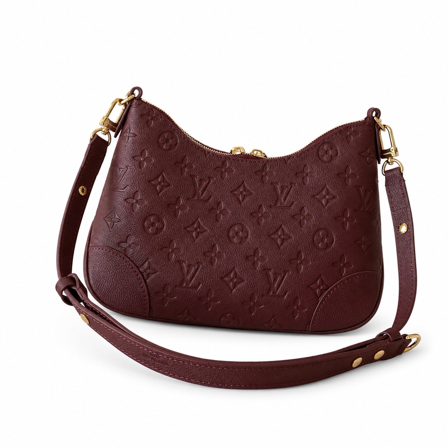 Louis Vuitton Boulogne Leather Black Gray Handbag