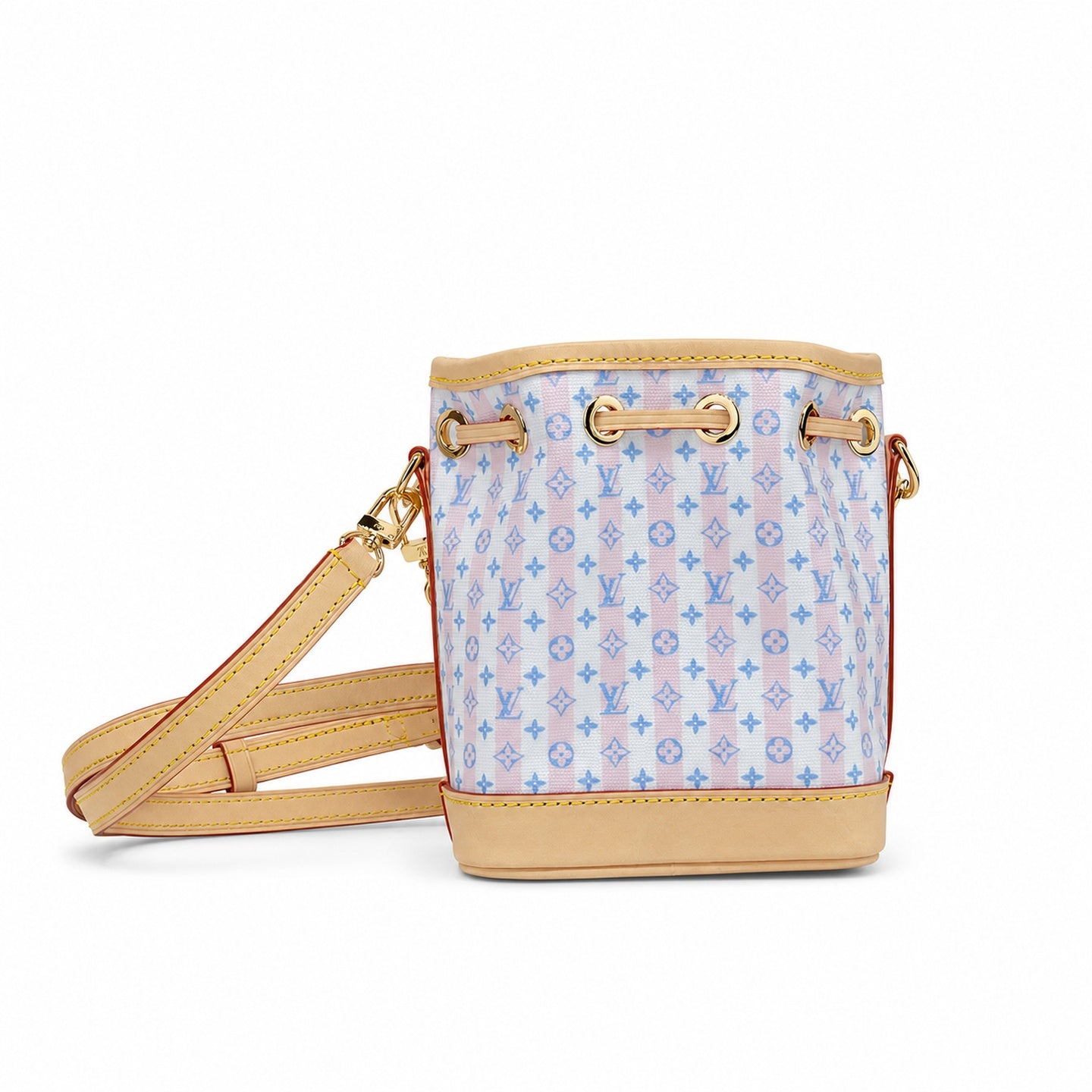 Louis Vuitton Noe Canvas Leather Pink Handbag