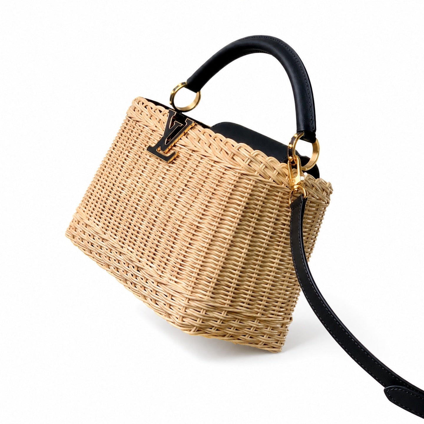 Louis Vuitton Capucines Small Black Handbag