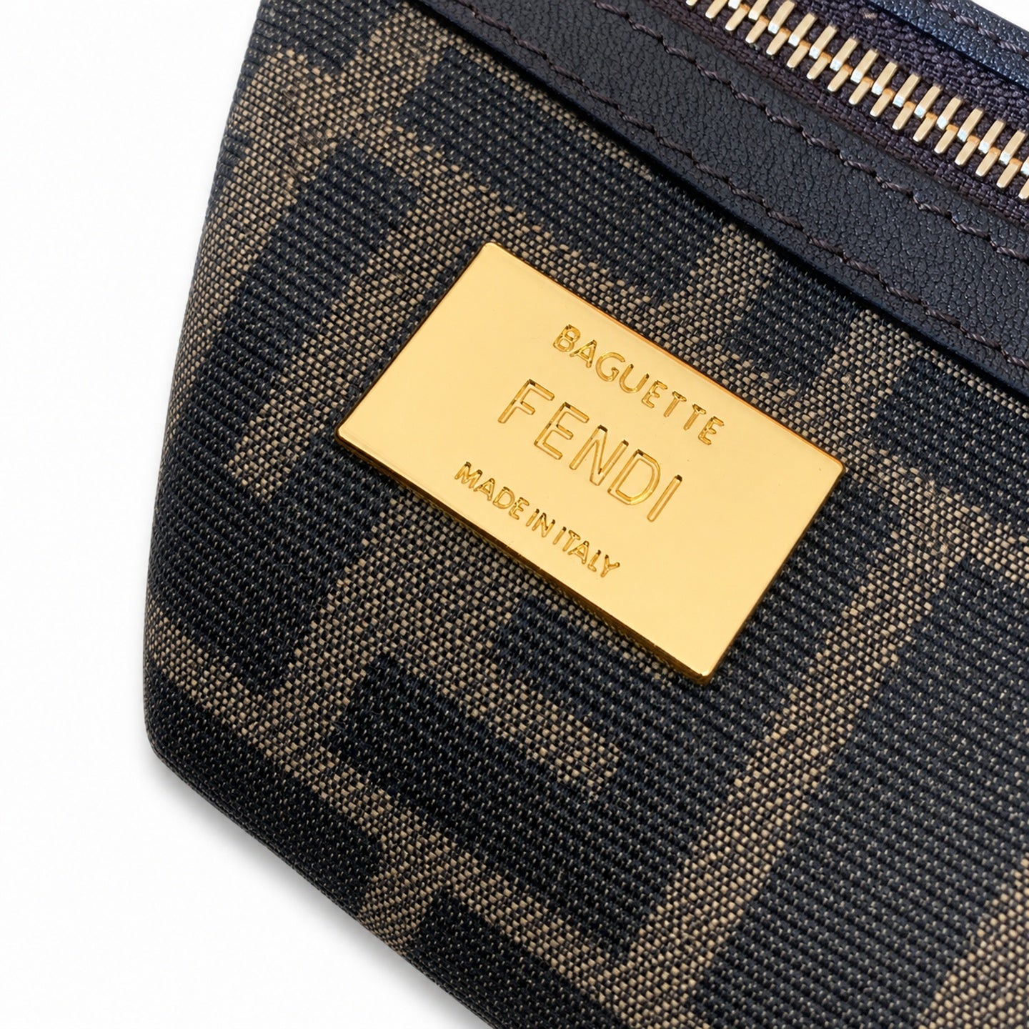 Fendi Baguette Embroidered Black Handbag