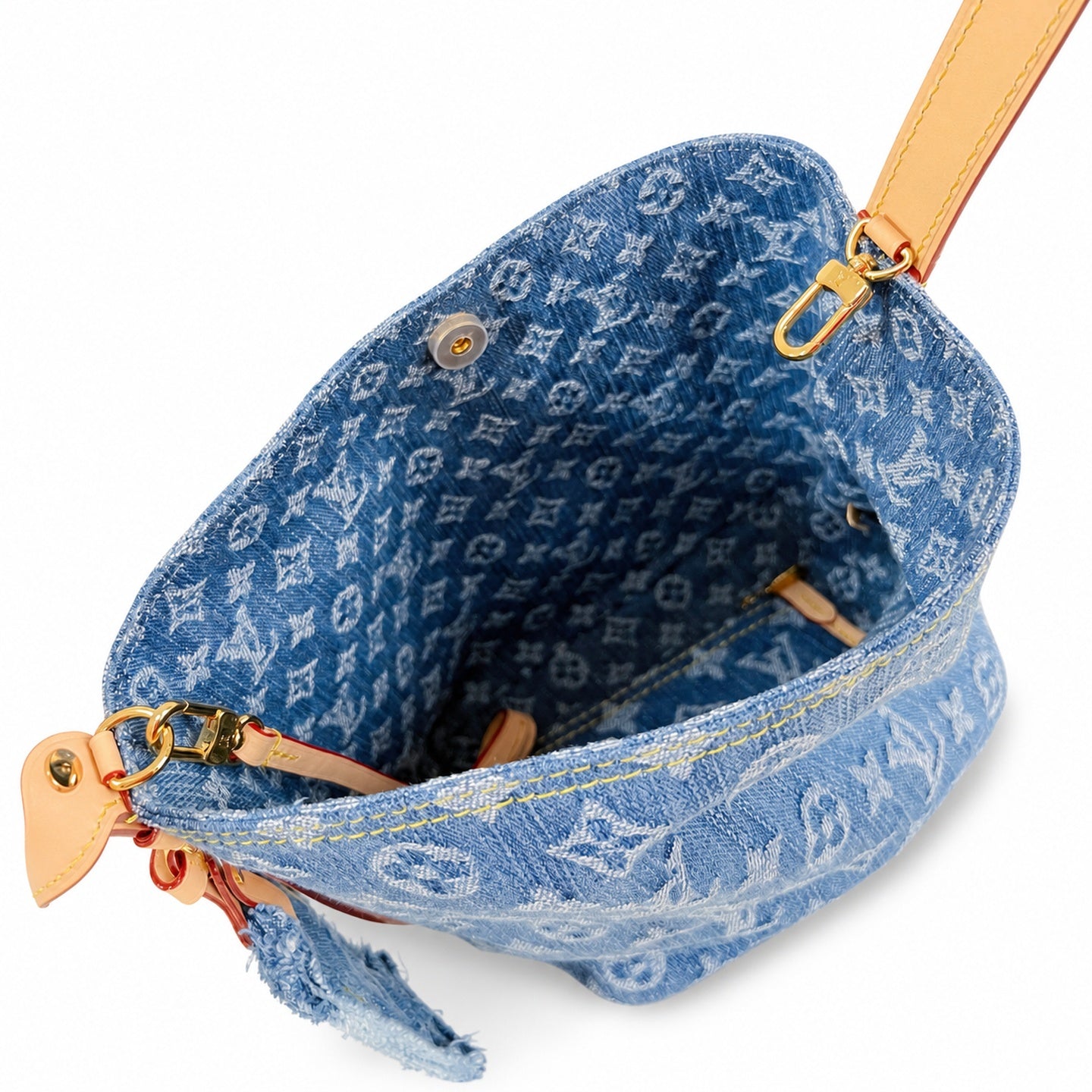Louis Vuitton All In Denim Leather Handbag