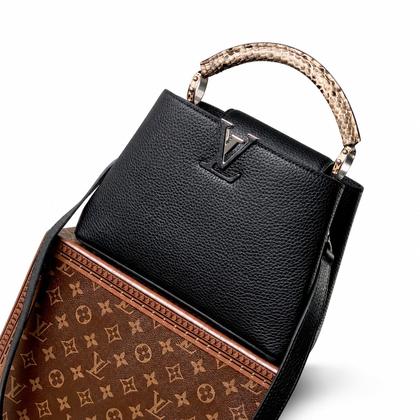 Louis Vuitton Capucines Small Snakeskin Leather Handbag