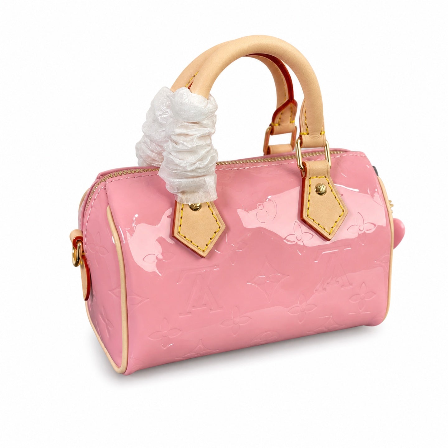Louis Vuitton Speedy Leather Pink Handbag