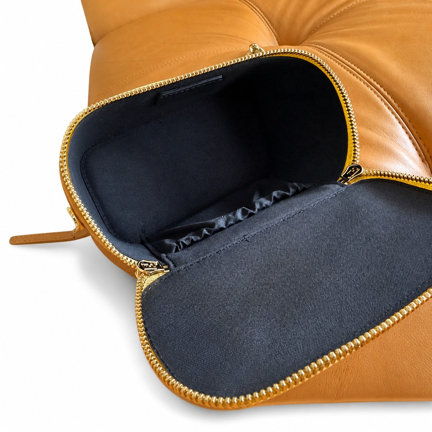Fendi Mini Leather Yellow Vanity Bag