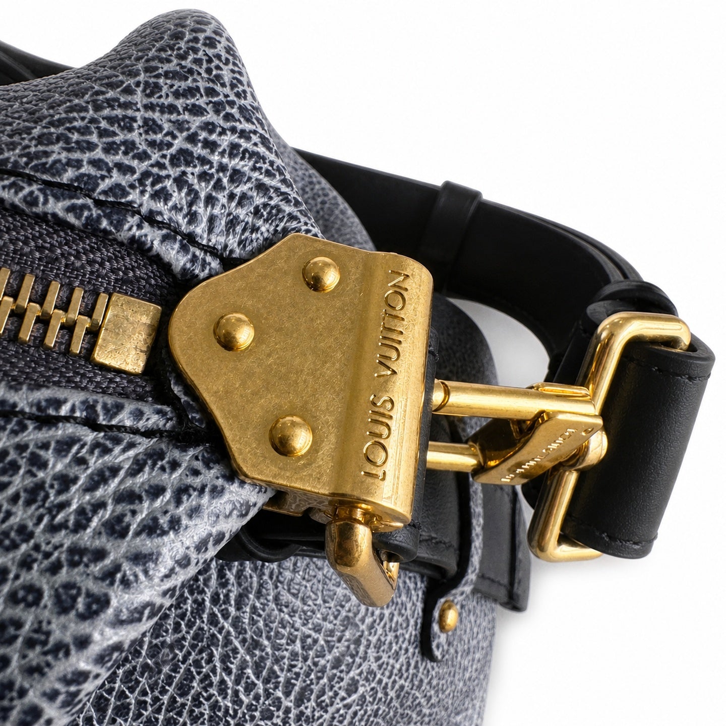 Louis Vuitton Medium Leather Gray Blue Handbag
