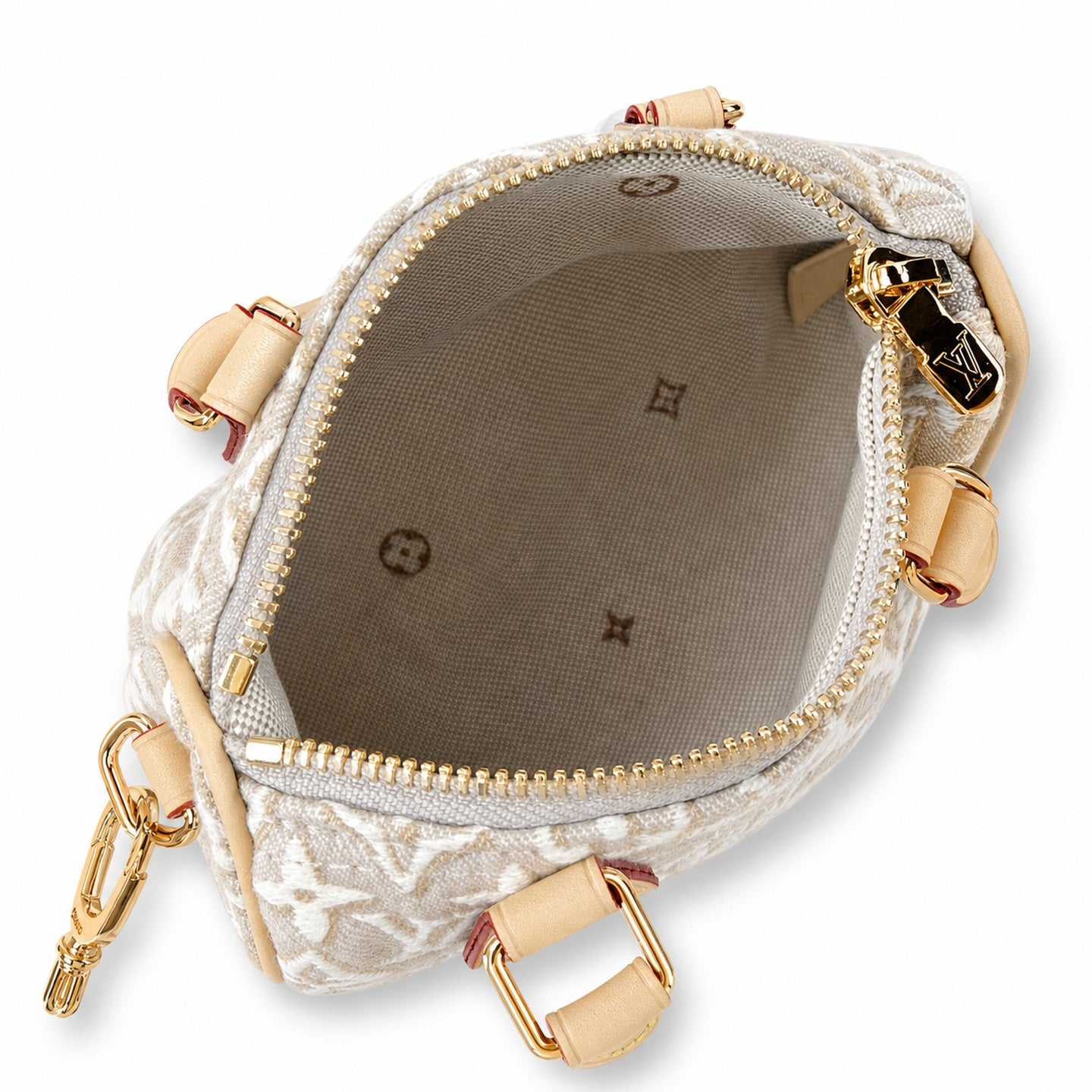 Louis Vuitton Speedy Canvas Jacquard Leather Handbag