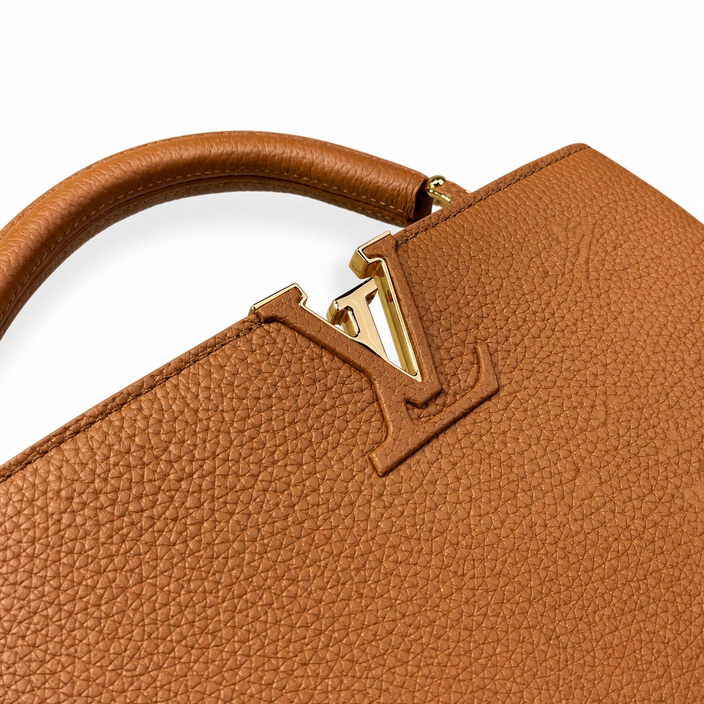 Louis Vuitton Capucines Leather Brown Handbag