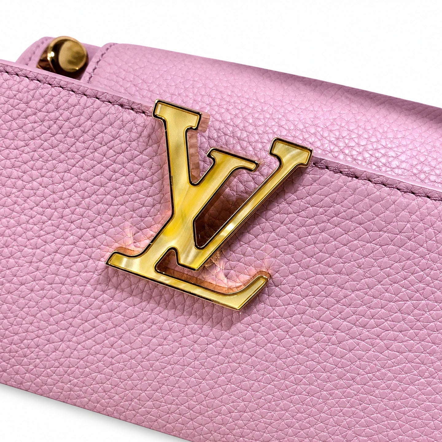 Louis Vuitton Capucines Mini Leather Purple Handbag