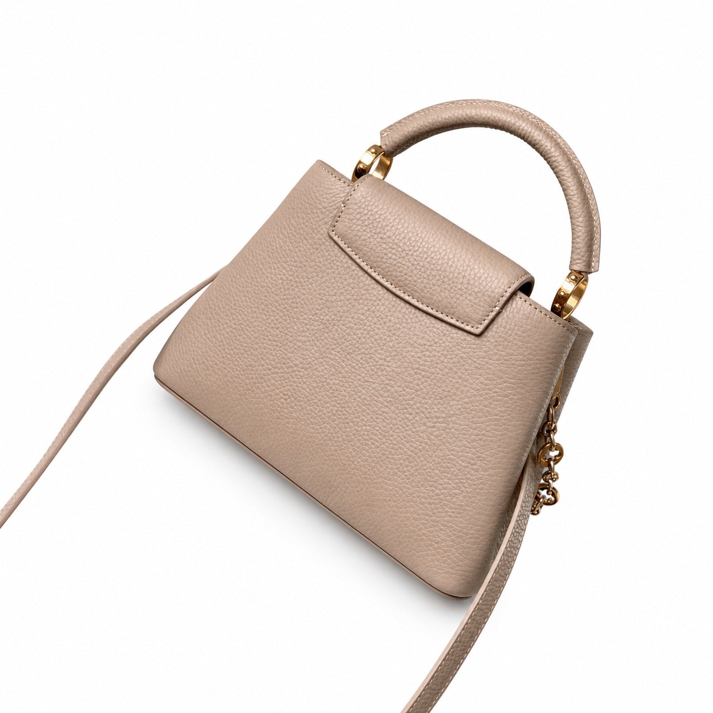 Louis Vuitton Capucines Small Leather Gray Handbag
