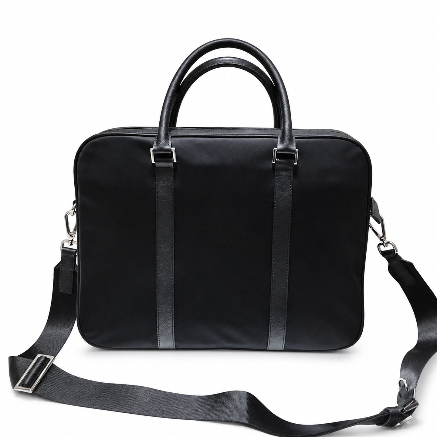 Prada Saffiano Small Nylon Leather Briefcase
