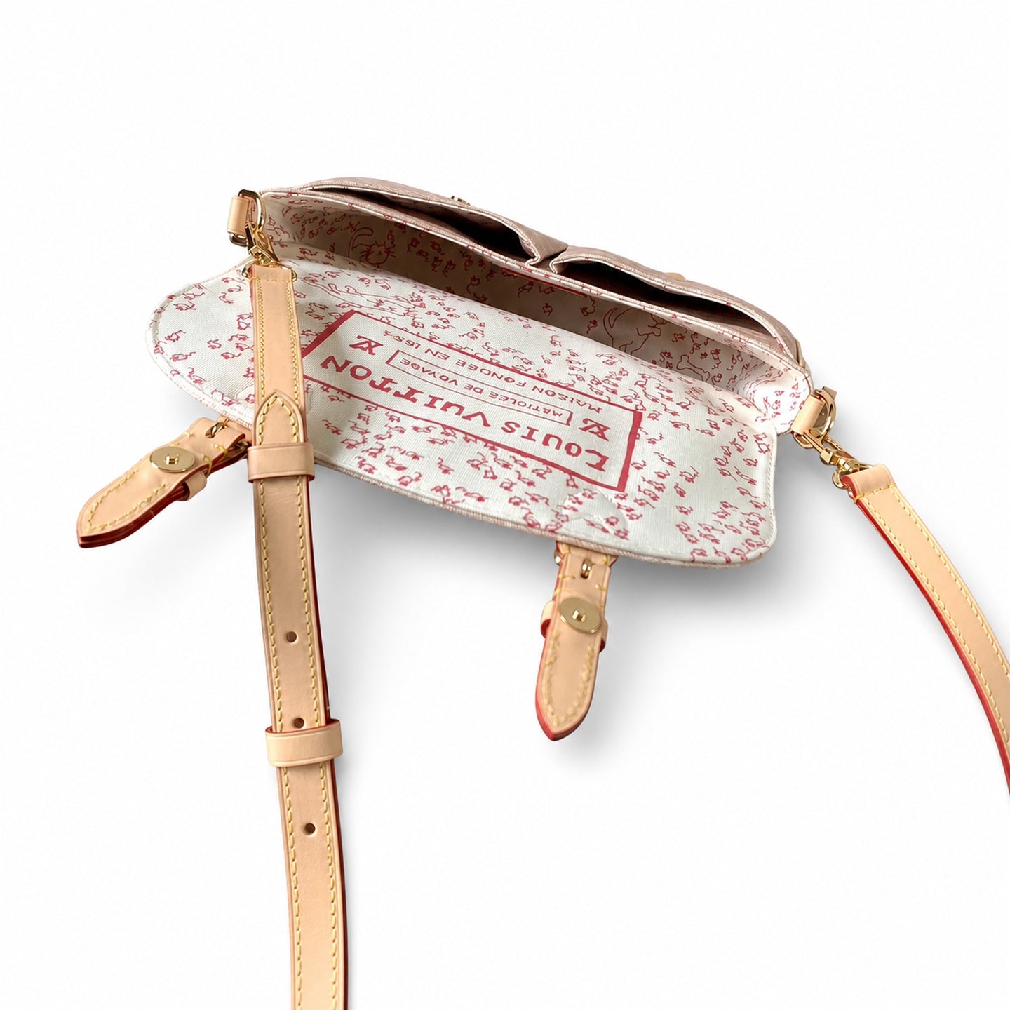 Louis Vuitton Grace Coddington Canvas Leather Handbag