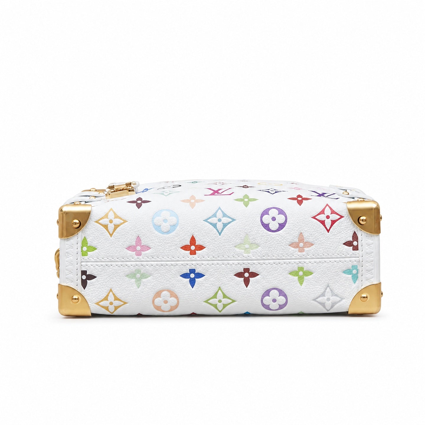 Louis Vuitton Side Trunk Medium Leather White Handbag