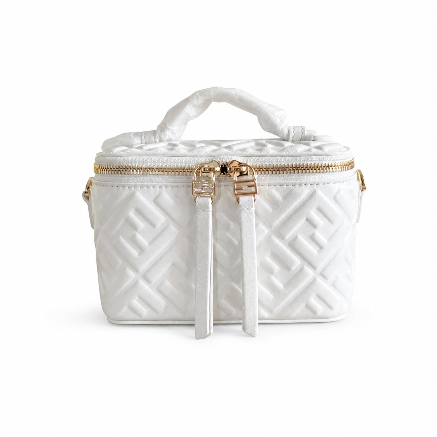 Fendi Mini Leather White Vanity Bag