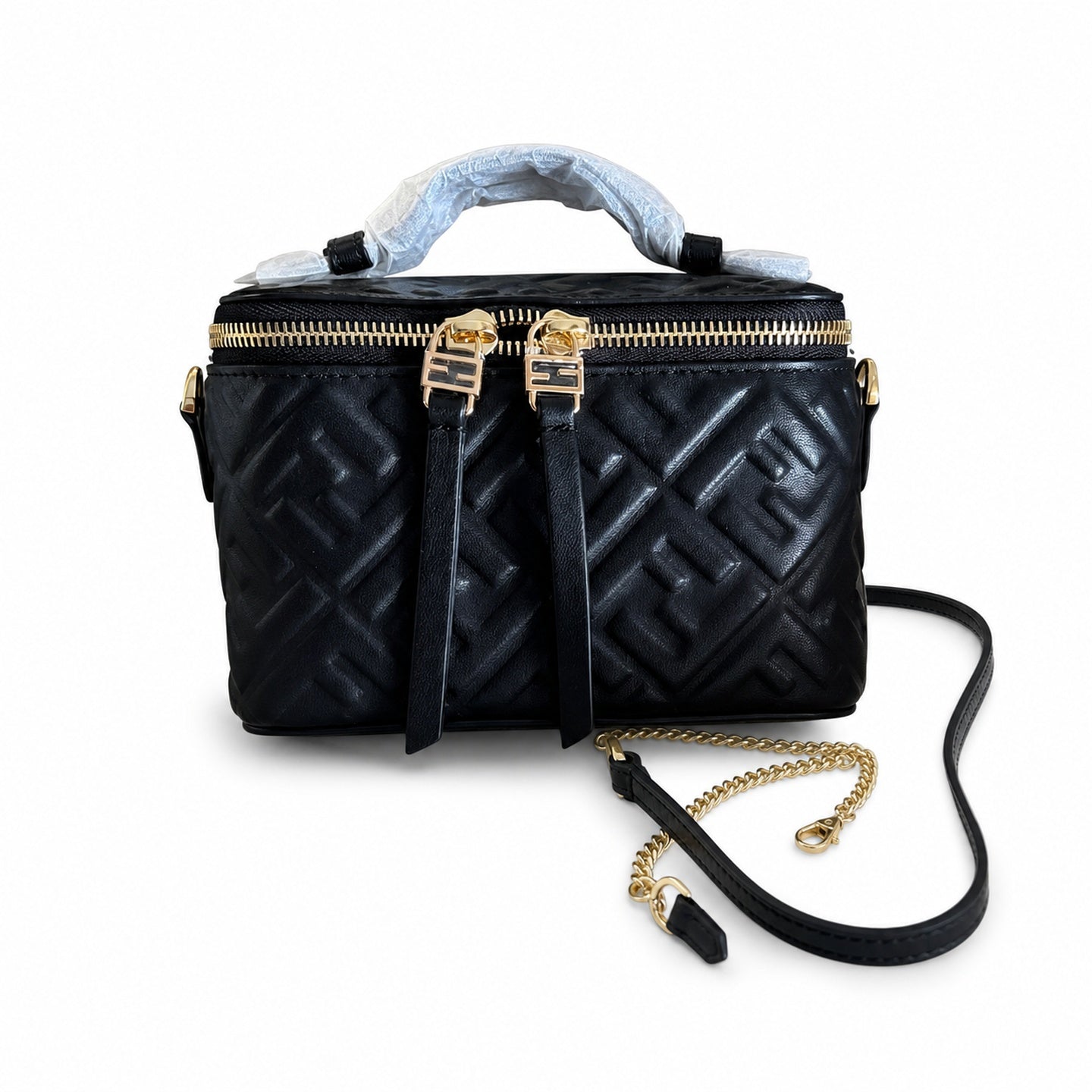 Fendi Mini Leather Black Vanity Bag