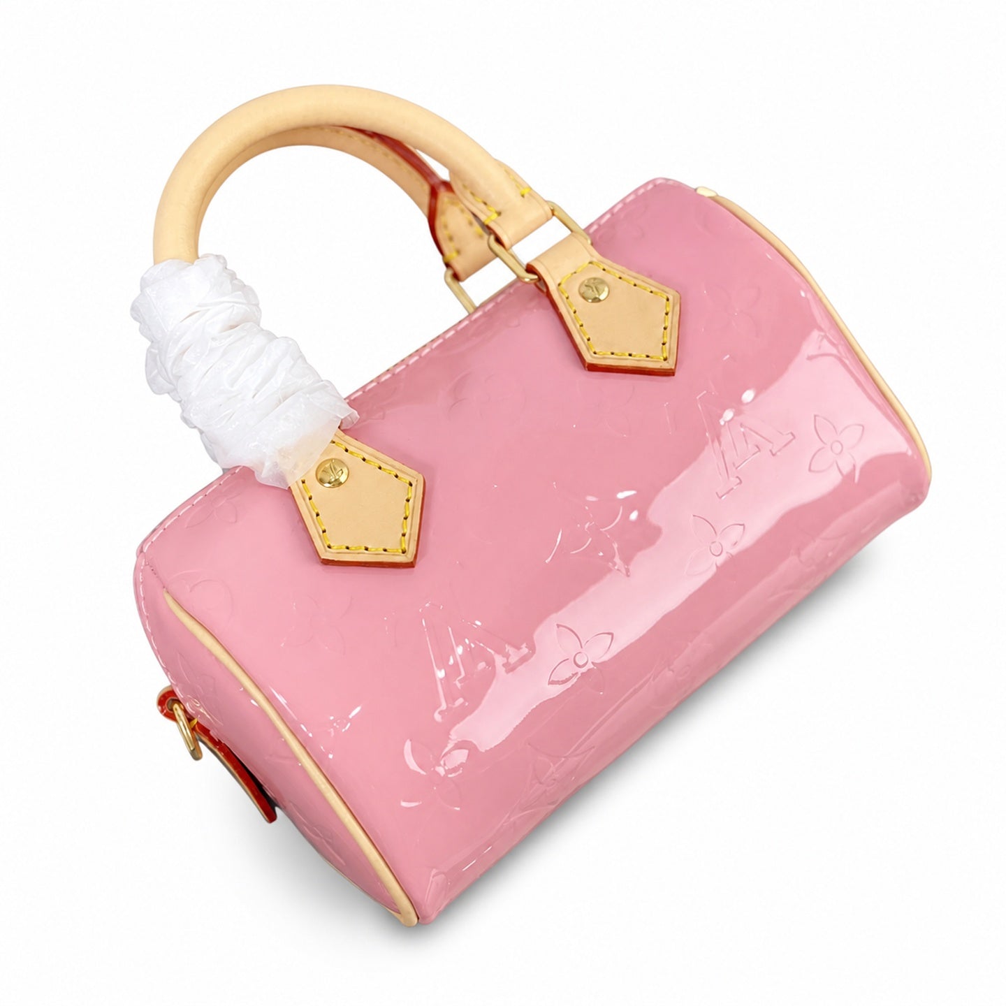 Louis Vuitton Speedy Leather Pink Handbag