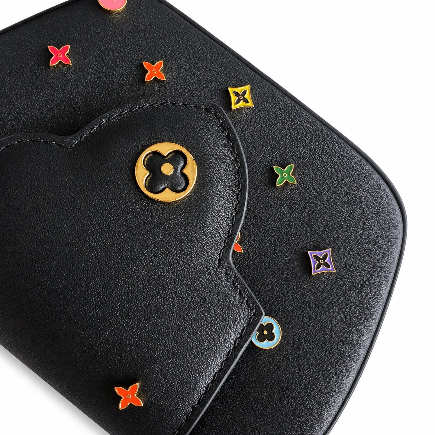 Louis Vuitton Takashi Murakami Leather Black White Handbag