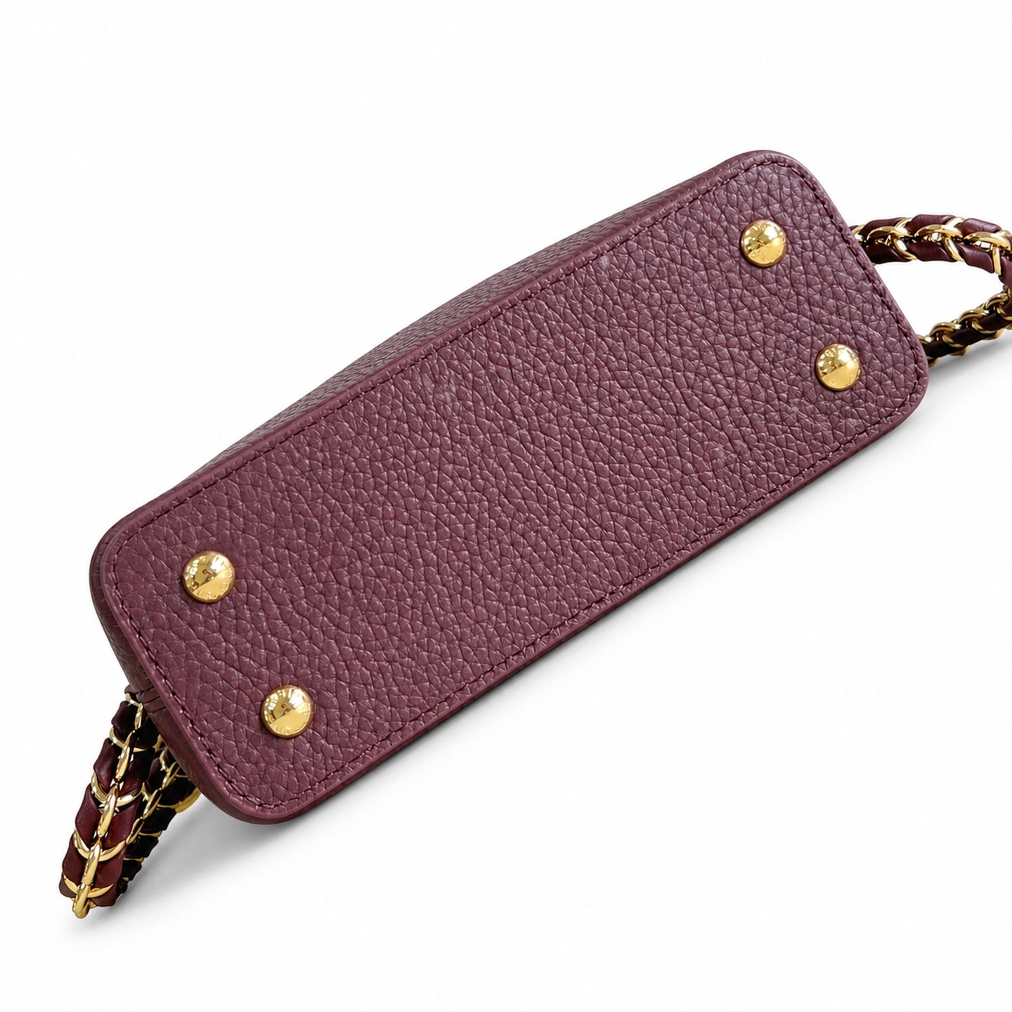 Louis Vuitton Capucines Mini Leather Burgundy Handbag