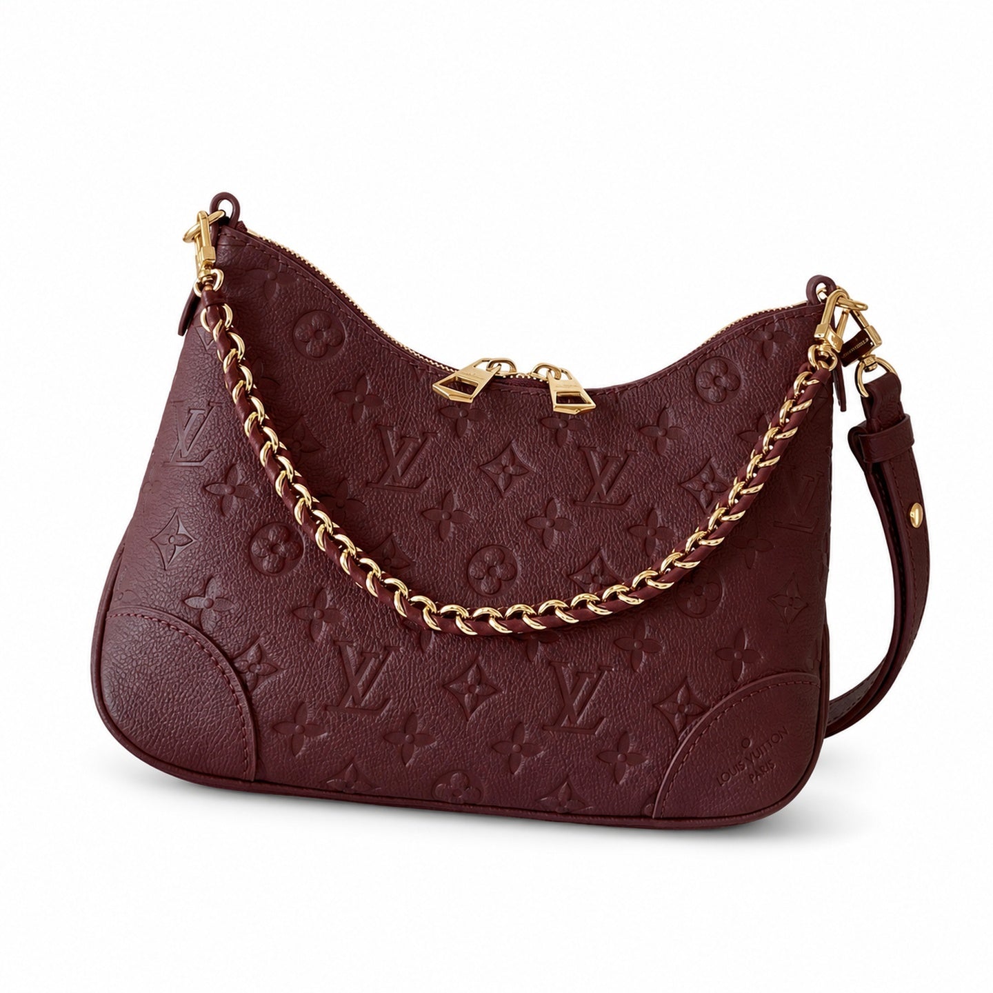 Louis Vuitton Boulogne Leather Black Gray Handbag
