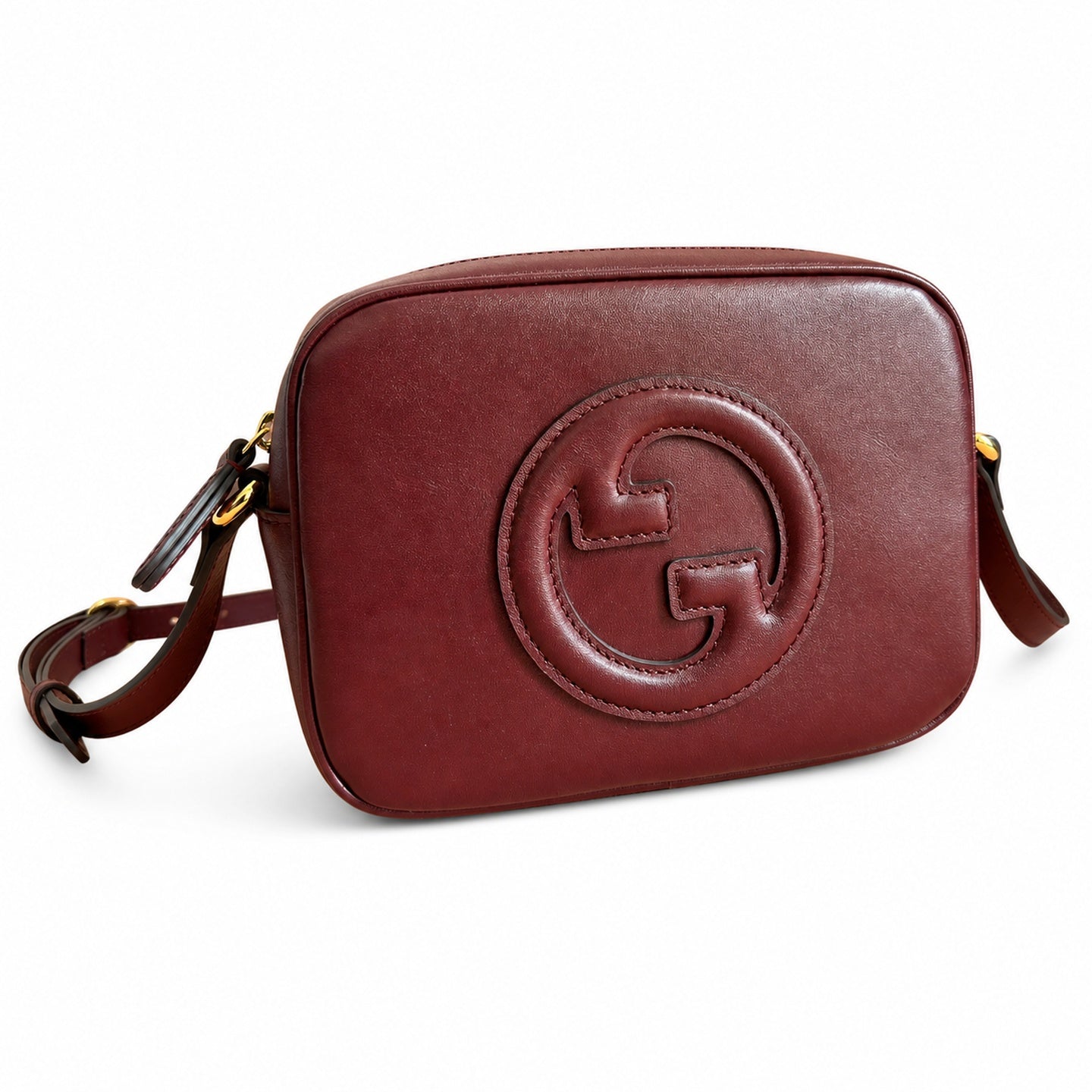 Gucci Blondie Mini Cotton Canvas Leather Beige Brown Shoulder Bag