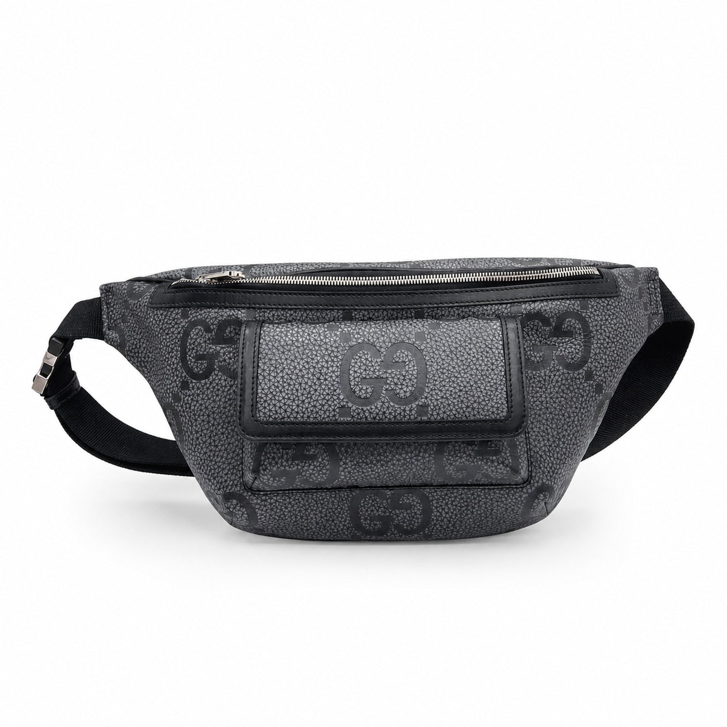 Gucci Cotton Leather Black Gray Charm