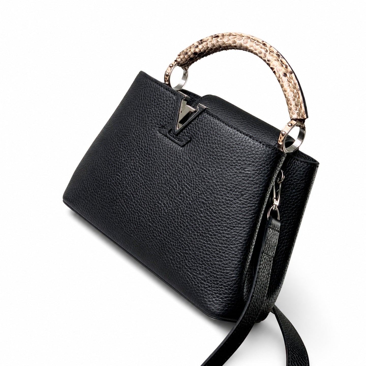 Louis Vuitton Capucines Small Snakeskin Leather Handbag